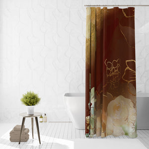 Rusty Rose Shower Curtain